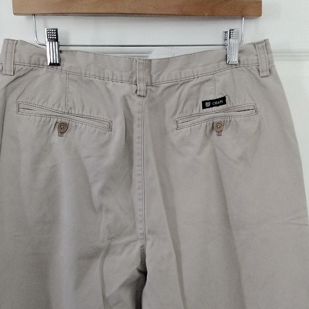 Chaps Khaki Cotton Trousers - Picture 5 of 6